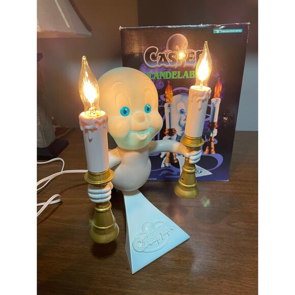 Vintage 1995 Trendmasters Casper The Friendly Ghost Candelabra, Read All Details - Picture 1 of 10